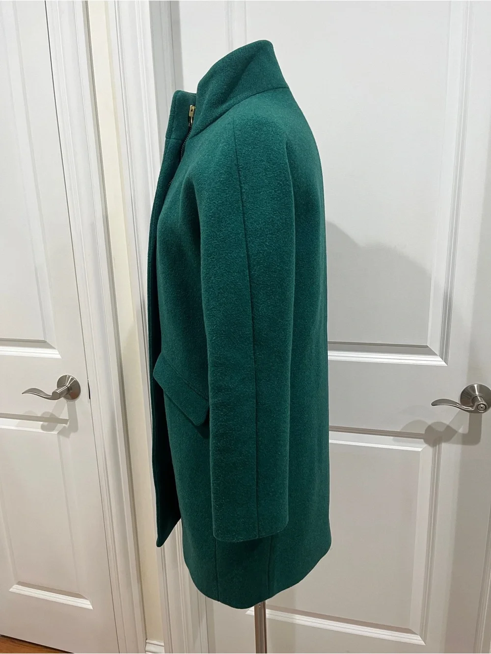 J. Crew Stadium Cloth Cocoon Coat Italian Wool in Green Size 2